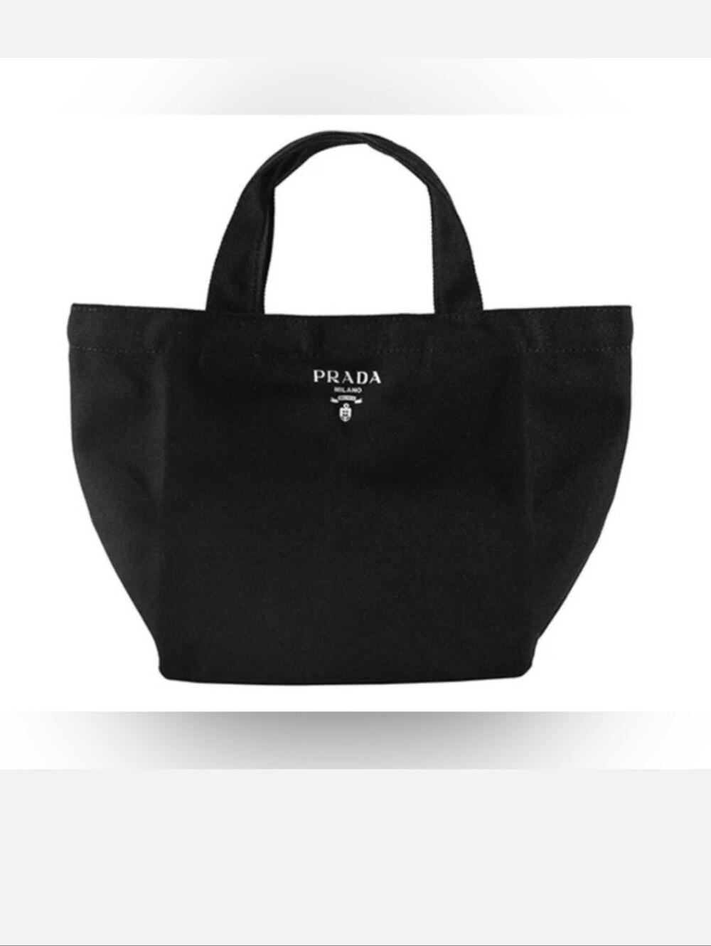 PRADA Black Beauty Canvas Mini Tote